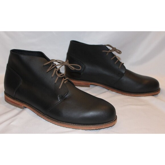 Nisolo Everyday Chukka Boot Black Leather Upper Leather Sole Mens 11‎ NIB - Picture 1 of 7